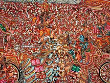 Tholu Bommalata ✪ Leather Painting ✪ Karna Arjuna Yuddham  Painting
