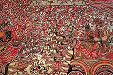 Tholu Bommalata ✪ Leather Painting ✪ Narakasura Vodha Painting