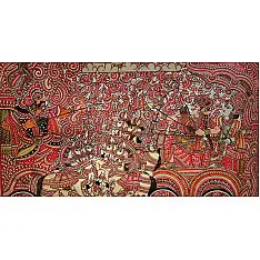Tholu Bommalata ✪ Leather Painting ✪ Narakasura Vodha Painting