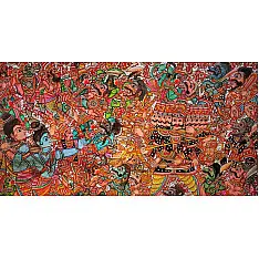 Tholu Bommalata ✪ Leather Painting ✪ Rama Ravana Yuddham Painting