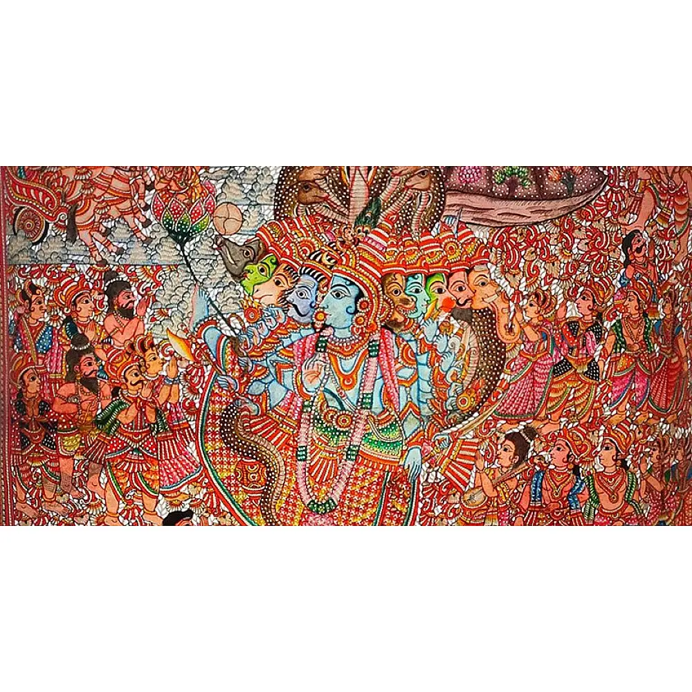 Tholu Bommalata ✪ Leather Painting ✪ Sri Vishnu Viswarupam Painting