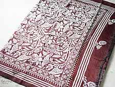 Madhumalti | Kantha Embroidery ~ Silk Saree - Brown
