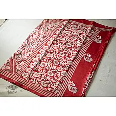 Madhumalti | Kantha Embroidery ~ Silk Red Saree