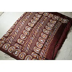 Madhumalti | Kantha Hand Work ~ Silk Brown Saree 