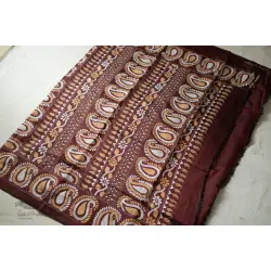 Madhumalti | Kantha Hand Work ~ Silk Brown Saree 