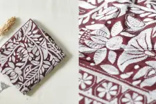 Madhumalti | Kantha Embroidery ~ Silk Saree - Brown