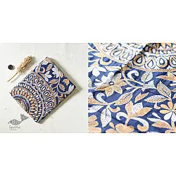 Madhumalti | Kantha Hand Embroidered Silk Saree - Blue Color