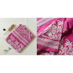 Madhumalti | Kantha Silk Rani Pink Saree 