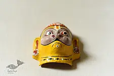 Pattachitra Mask | Hand painted Paper Mache ~ Hanumna Grey Face