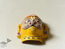 Pattachitra Mask | Hand painted Paper Mache ~ Hanumna Grey Face