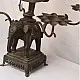 Antique from Khajuraho Brass - Elephant - Diya Stand