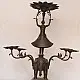 Antique from Khajuraho Brass - Elephant - Diya Stand