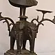 Antique from Khajuraho Brass - Elephant - Diya Stand