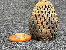 Terracotta Tales | Pottery Art ~ Egg Shape T Light Holder (Two Options)