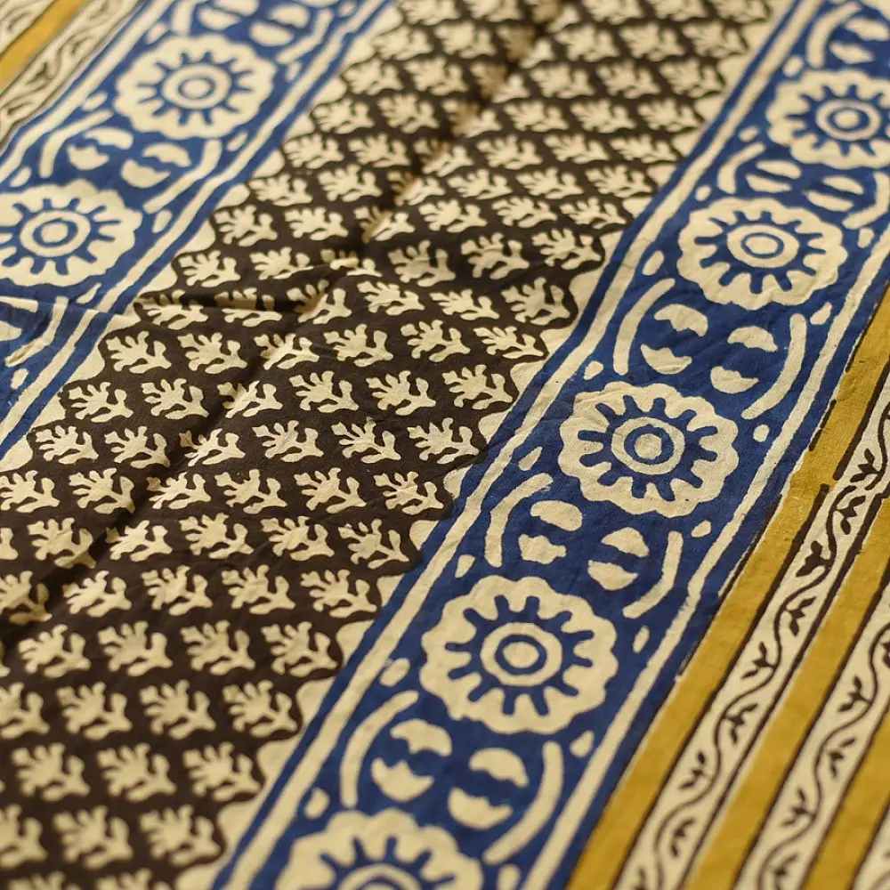 shop Bagru Block Printed Cotton Saree
