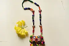 Folk Love ~ Banjara Bead Necklace - Embroidered