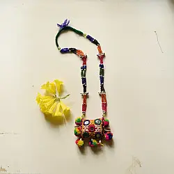 Folk Love ~ Banjara Bead Necklace - Embroidered
