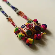 Folk Love ~ Banjara Bead Necklace - Embroidered