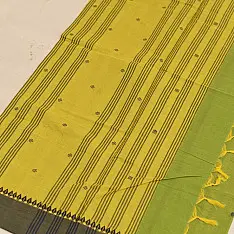 Sadaa . सदा ✡ Begampuri Cotton Saree With Woven Border