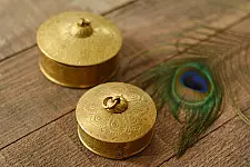 Ahar ~ Brass Handcrafted Box - Multi Purpose (Set of Two)