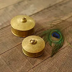 Ahar ~ Brass Handcrafted Box - Multi Purpose (Set of Two)