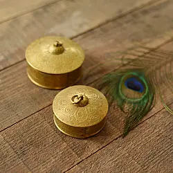 Ahar ~ Brass Handcrafted Box - Multi Purpose (Set of Two)