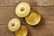 Ahar ~ Brass Handcrafted Box - Multi Purpose (Set of Two)