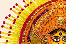 Mukhauta . मुखौटा : Handmade Wall Hanging Chhau Mask - Parvati