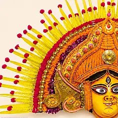 Mukhauta . मुखौटा : Handmade Wall Hanging Chhau Mask - Parvati