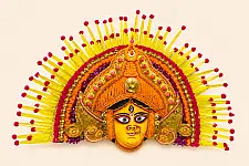 Mukhauta . मुखौटा : Handmade Wall Hanging Chhau Mask - Parvati