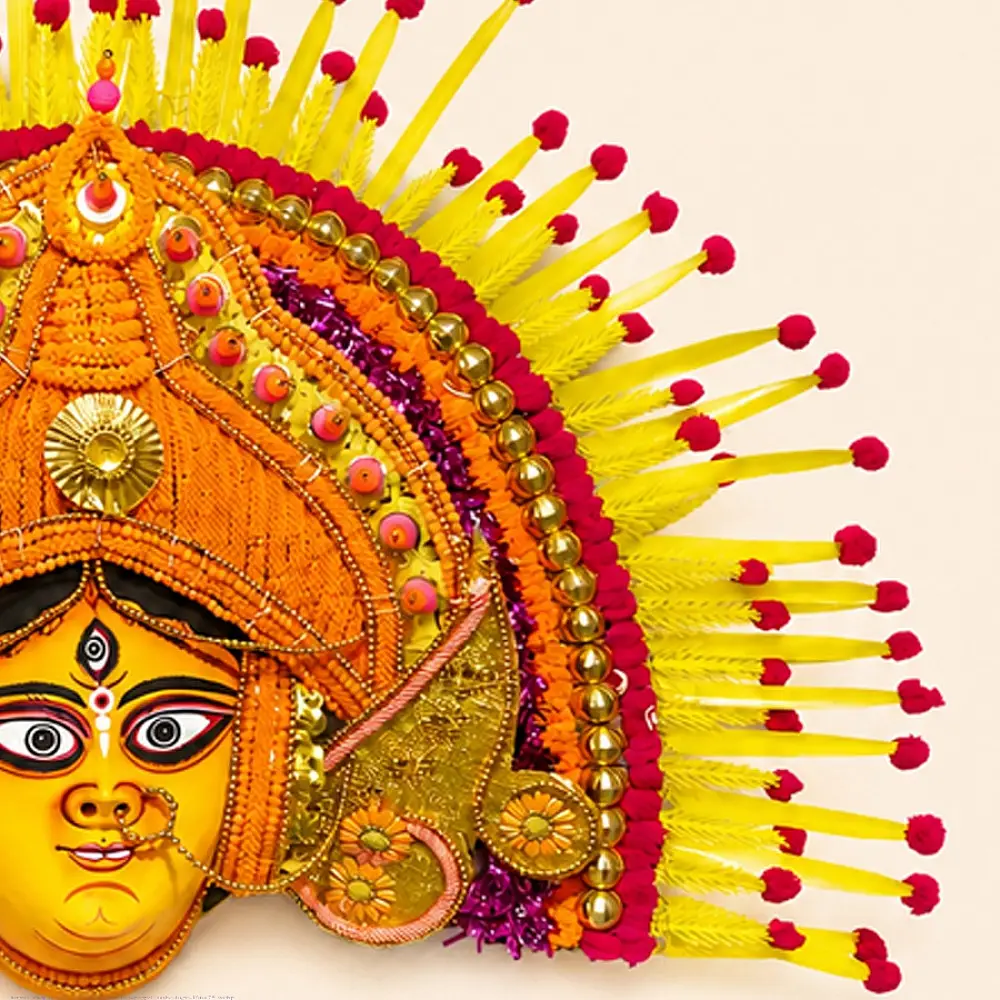 shop Handmade Paper Mache Chhau Mask - Parvati