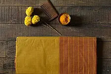 Rojana | Handloom Andhra Cotton Saree With Resham Border