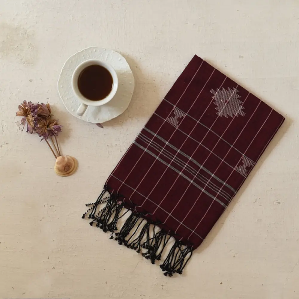shop Handloom Soft Cotton Jamdani Stole