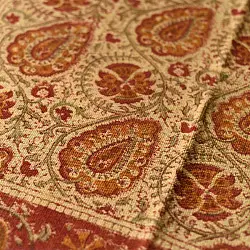 A finite infinity ❧ Kalamkari Natural Color Dhurrie ( 5 X 3 ) - Red