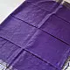 handloom pure cotton saree in deep royal purple featuring a intricate gold woven zari border and handcrafted matching purple tassels