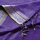 handloom pure cotton saree in deep royal purple featuring a intricate gold woven zari border and handcrafted matching purple tassels