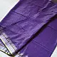 handloom pure cotton saree in deep royal purple featuring a intricate gold woven zari border and handcrafted matching purple tassels