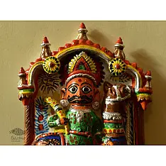 Molela ❉ Terracotta Plaques ❉ Bhathiji Maharaj statue