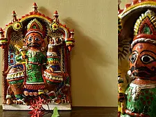 Molela ❉ Terracotta Plaques ❉ Bhathiji Maharaj statue