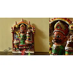 Molela ❉ Terracotta Plaques ❉ Bhathiji Maharaj statue