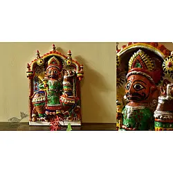 Molela ❉ Terracotta Plaques ❉ Bhathiji Maharaj statue