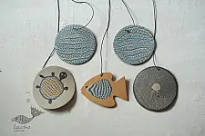 Ceramic . Hangings |  Handmade Ceramic Chimes - F
