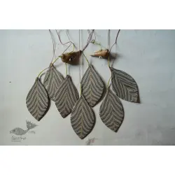 Ceramic . Hangings |  Handmade Ceramic Chimes - Leaves & Birds