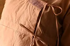 Raas | Angarkha Style Handloom Cotton Kediyu - Light Orang Brown