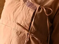 Raas | Angarkha Style Handloom Cotton Kediyu - Light Orang Brown