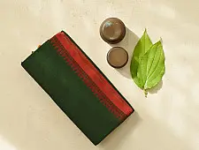 Sadaa . सदा | Begampuri Handloom Pure Cotton Forest Green Saree