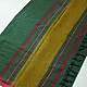 handloom begampuri pure cotton saree in forest green with red and mustard yellow woven temple borders and tassel fringe