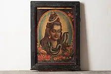 Memory Lines | Indian Antique Print |Umapati Shankar (With Frame) 