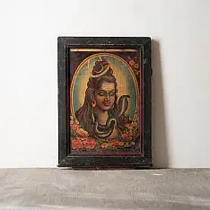 Memory Lines | Indian Antique Print |Umapati Shankar (With Frame) 