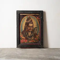 Memory Lines | Indian Antique Print |Umapati Shankar (With Frame) 